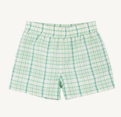 TBBC Sheffield Shorts Sewanee Seersucker Gibson Island Green and Yellow