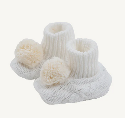 TBBC Bryer Booties Worth Ave White (pink, blue, or pearl)