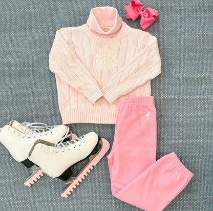 TBBC Gates Sweeney Sweatpants Hamptons Hot Pink / White