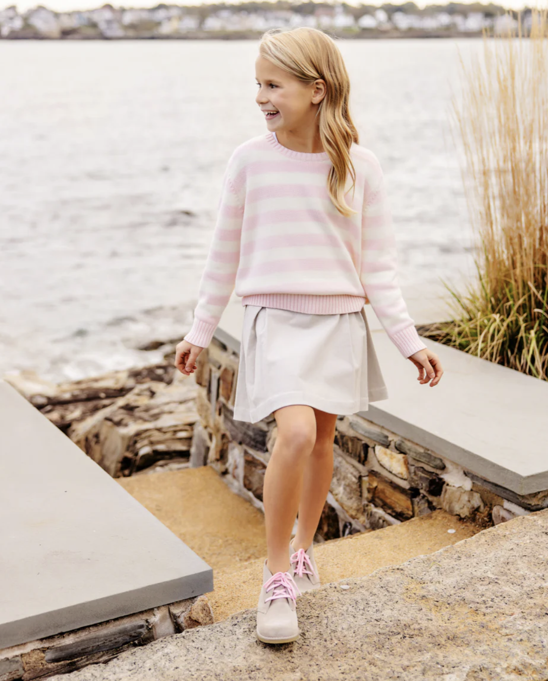 TBBC Parson Pleated Skirt (Corduroy) Sandy Springs Stone