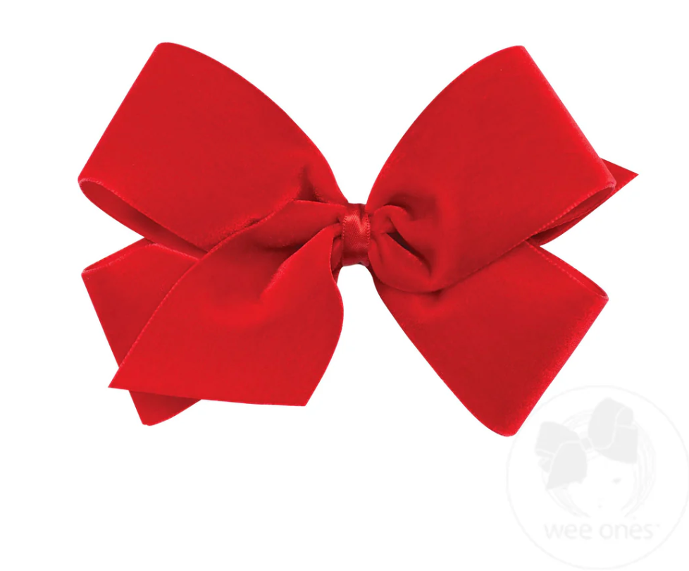 Wee Ones Small King Classic Velvet Bow
