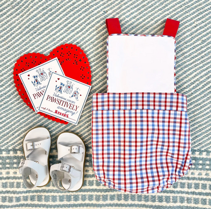 TBBC Sayre Sunsuit Provincetown Plaid/ Richmond Red