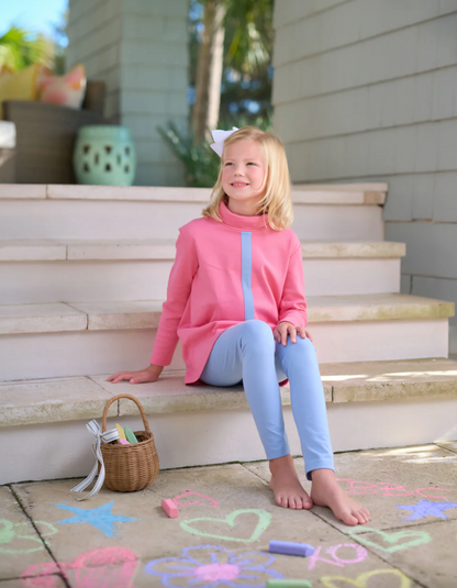 TBBC Tenley Tunic Romany Rose with Barrington Blue Stripe & Stork