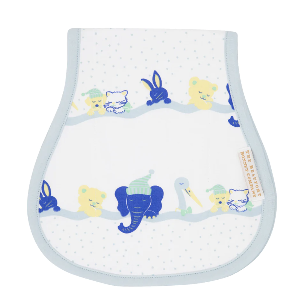 TBBC Oopsie Daisy Burp Cloth Tuck Me In Blue
