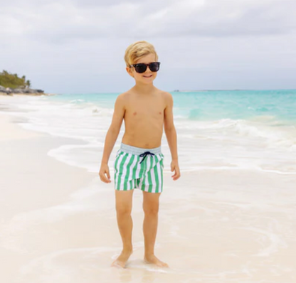 TBBC Turtle Bay Swim Trunks Kiawah Kelly Green Stripe BHB