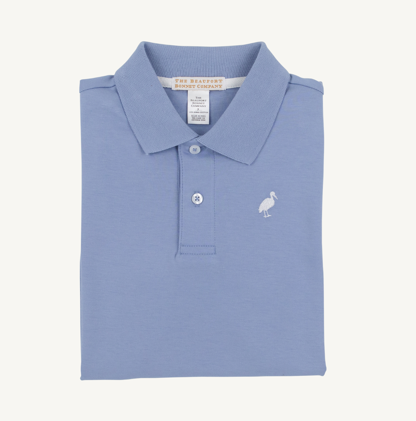 TBBC Park City Periwinkle Prim & Proper Polo SS White Stork
