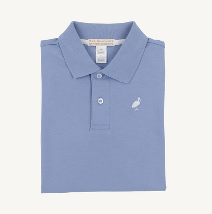 TBBC Park City Periwinkle Prim & Proper Polo SS White Stork