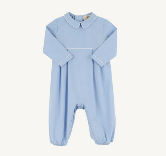 TBBC LS Bradford Romper Beale St. Blue Broadcloth