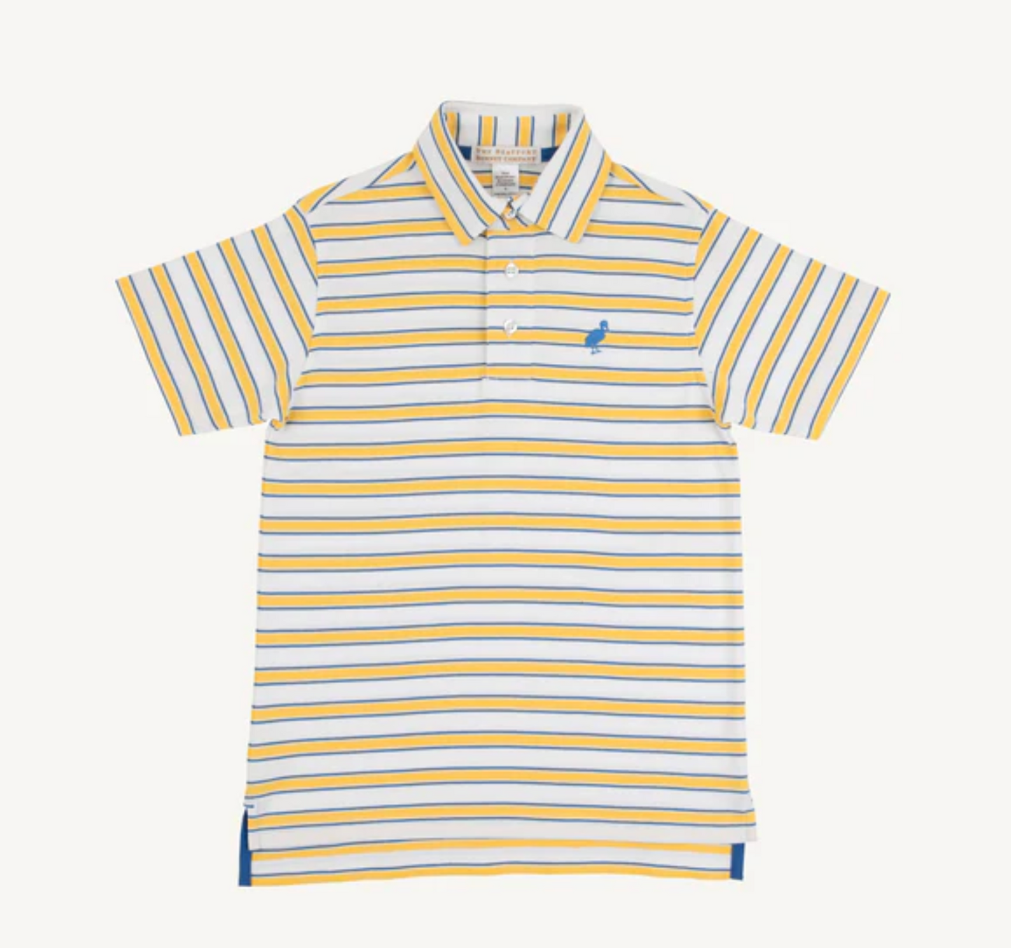 TBBC Lake Claire Lines Prim & Proper Polo with Wood Boat Blue Stork