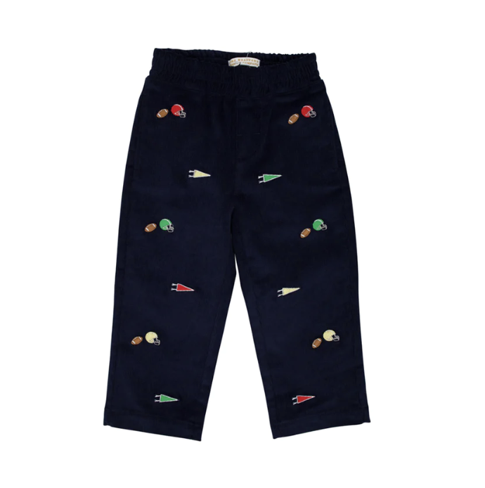 TBBC Critter Sheffield Pants Corduroy Nantucket Navy with Football