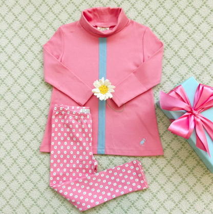 TBBC Tenley Tunic Romany Rose with Barrington Blue Stripe & Stork