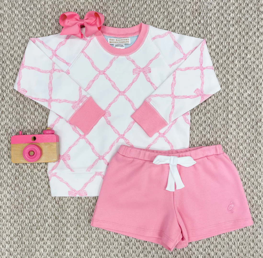 TBBC Shipley Shorts Hamptons Hot Pink/White