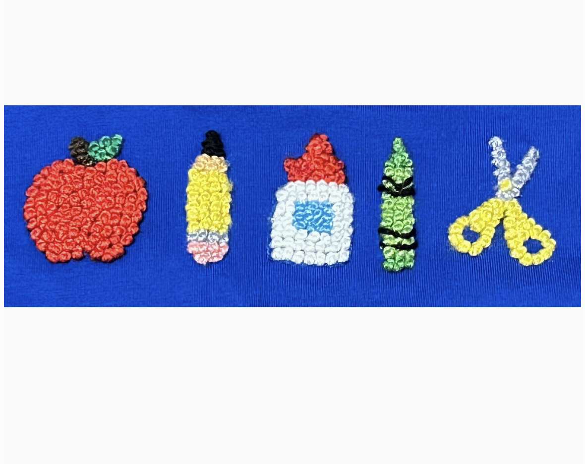 MSSC School Supplies Green French Knot Short Set
