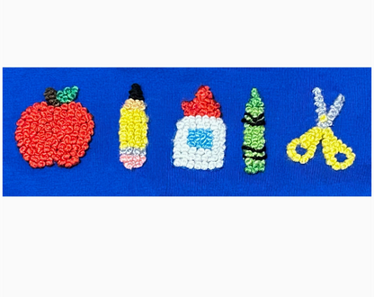 MSSC School Supplies Green French Knot Short Set