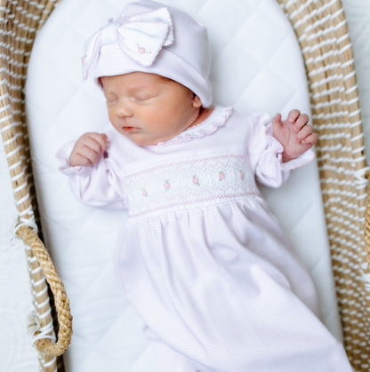 MB Julia Smocked Gown Pink