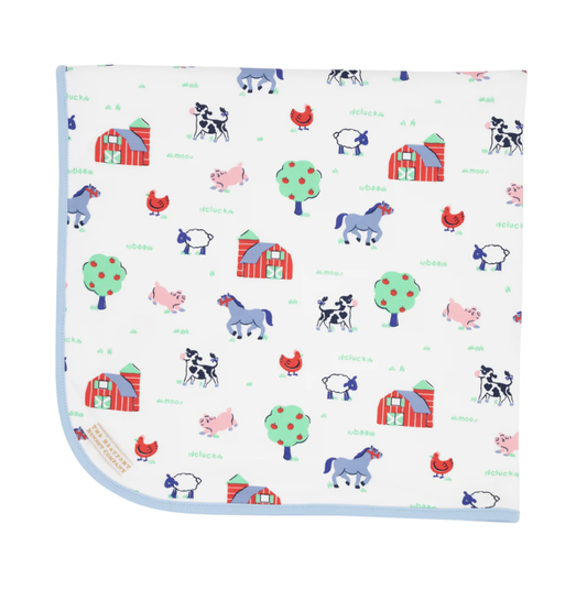 TBBC Baby Buggy Blanket- Beaufort Barn Animals/BealeStBlue