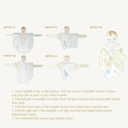 TBBC Bow Swaddle - Pink or Blue
