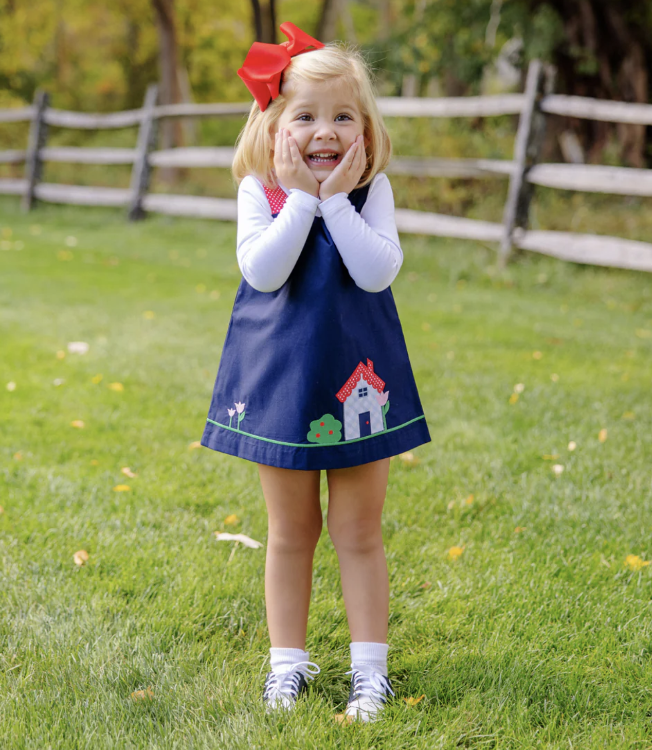 TBBC Jillian Jumper Set- House Nantucket Navy/ Richmond Red Microdot