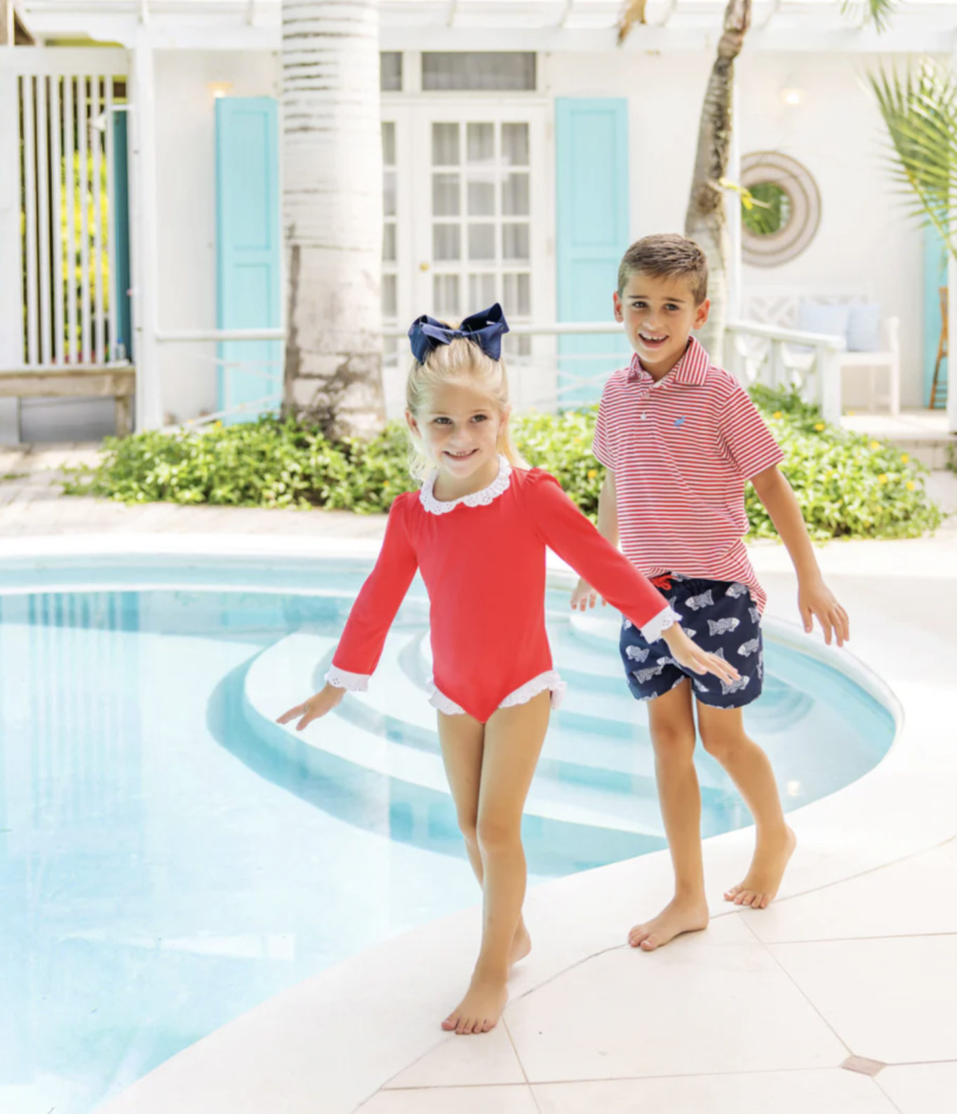 TBBC Sarasota Surf-Suit Richmond Red/ Worth Avenue White