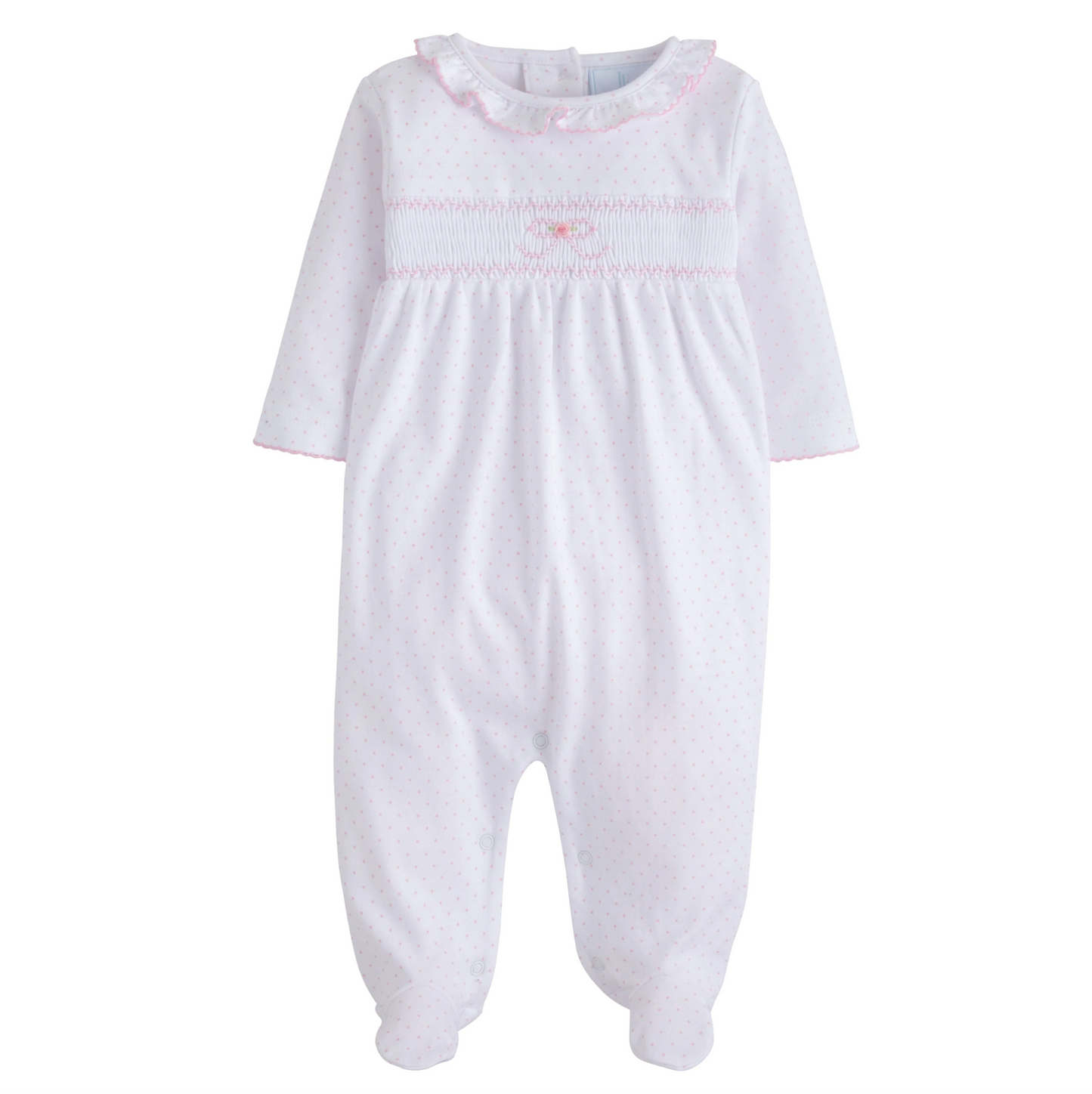 LE Smocked Footie - Bow