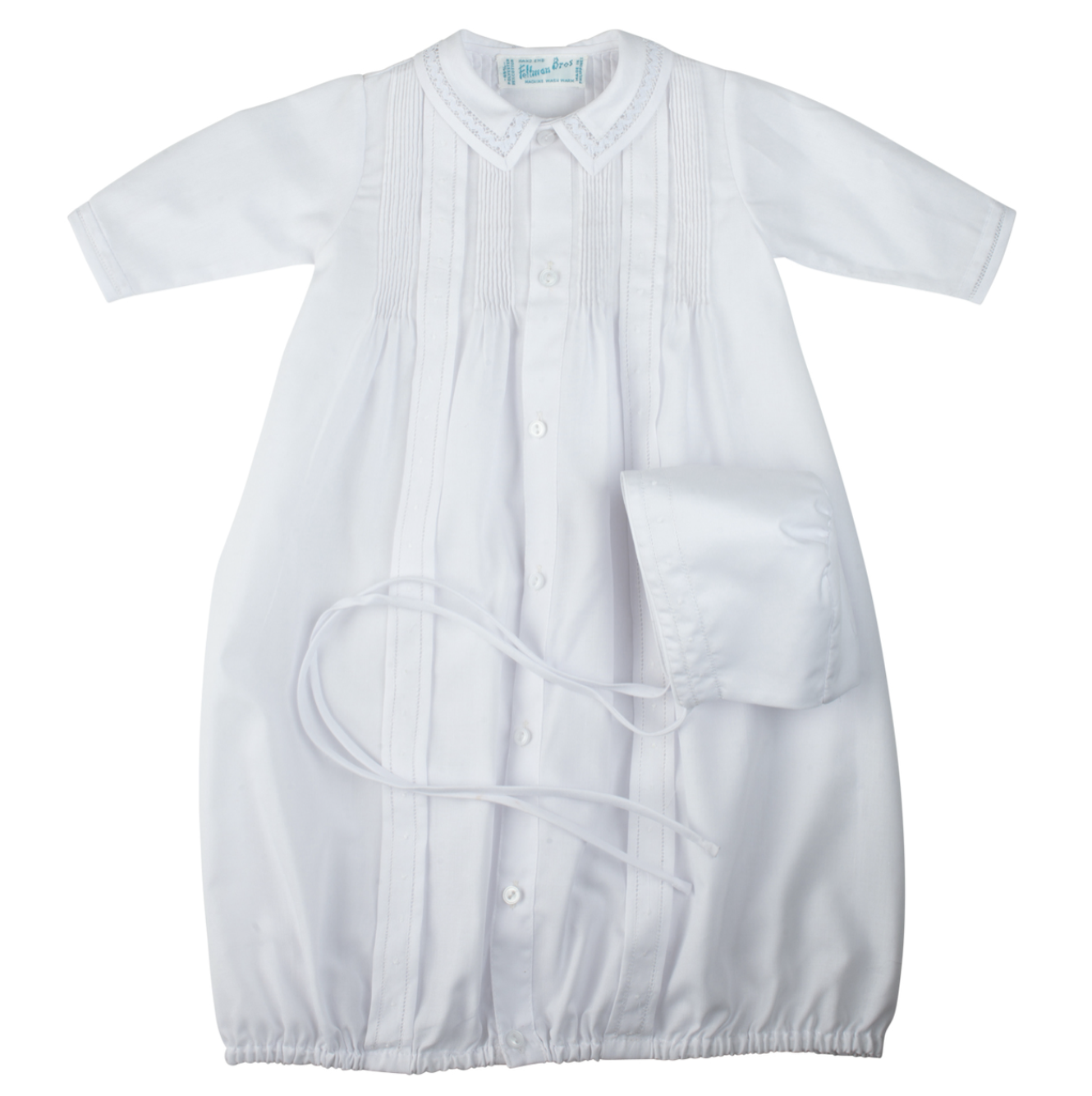 Feltman Brothers White Boys Dot Take Me Home Gown & Hat