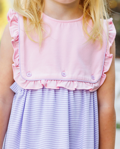 JB Amelia Dress - Pink and Lavender Stripe
