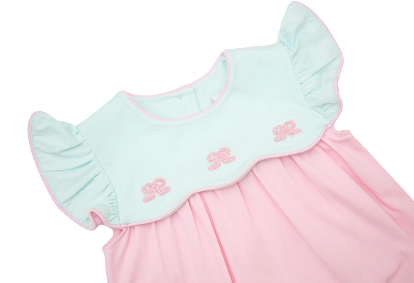 JB French Knot Bow Scallop Bubble
