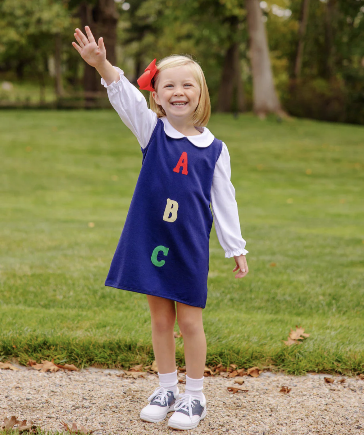 TBBC Annie Apron Dress- ABC Nantucket Navy/ Richmond Red