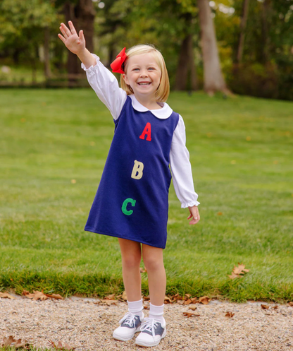 TBBC Annie Apron Dress- ABC Nantucket Navy/ Richmond Red