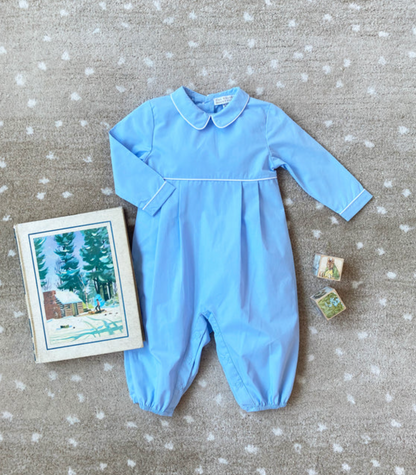 TBBC LS Bradford Romper Beale St. Blue Broadcloth