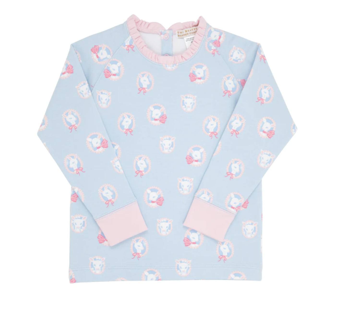 TBBC Cassidy Comfy Crewneck Dear Friends with Palm Beach Pink