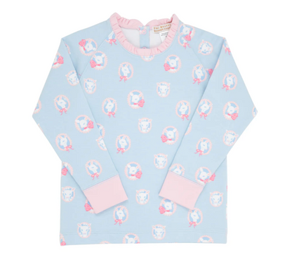 TBBC Cassidy Comfy Crewneck Dear Friends with Palm Beach Pink