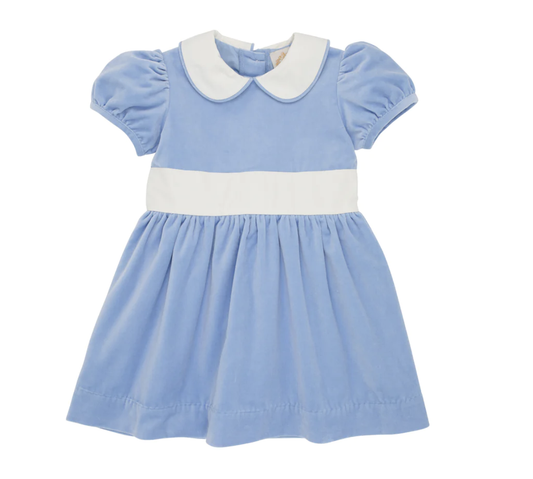 TBBC Cindy Lou Sash Dress- Beale St Blue/Palmetto Pearl