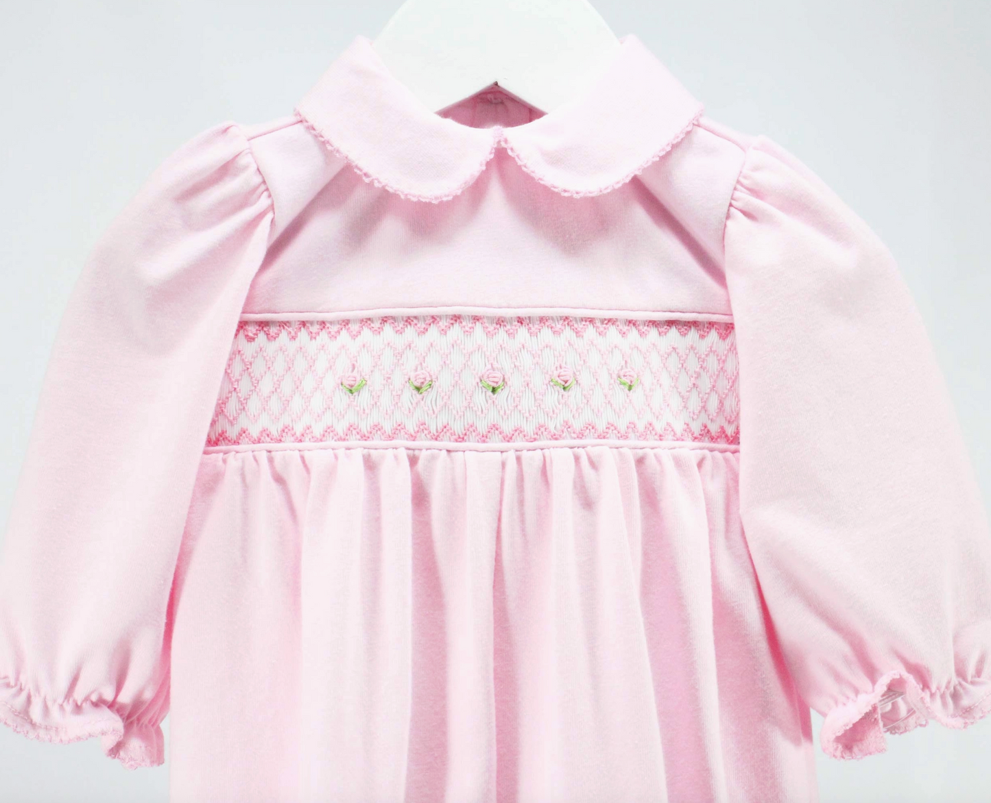 Pink and White Goemetric Claire Romper