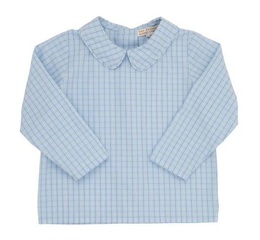 TBBC Peter Pan Collar Shirt & Onesie (Long Sleeve Woven) Get in Line