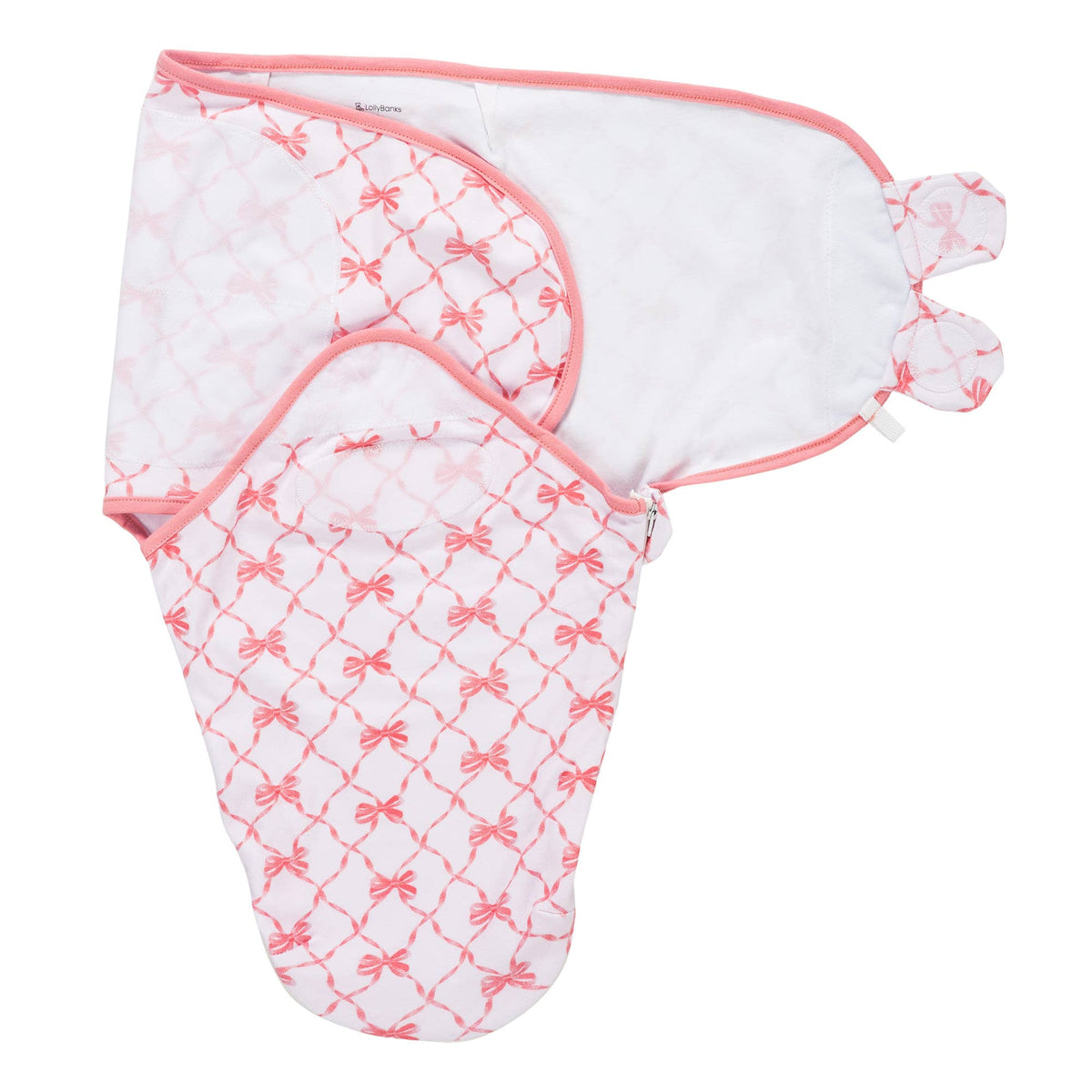 Beautiful Bows Baby Sleep Swaddle 100% Organic Cotton