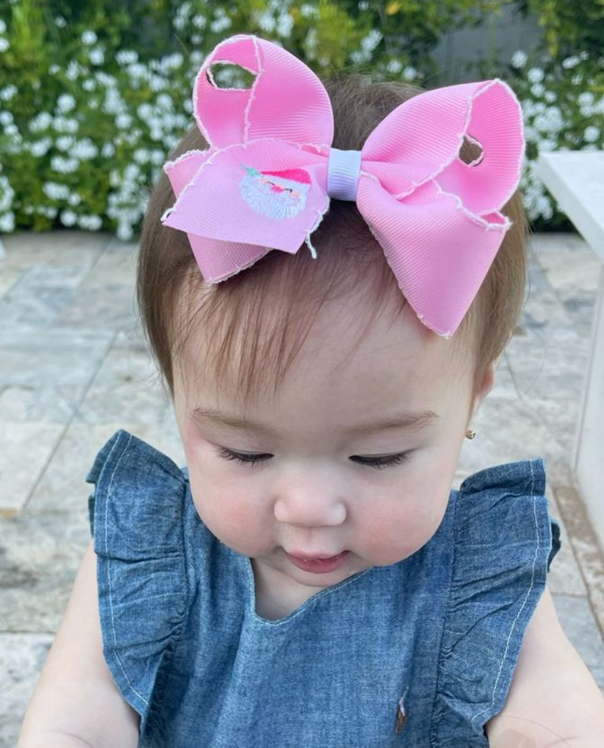 Medium Holiday Embroidered Bows, Moonstitch Edge by Wee Ones