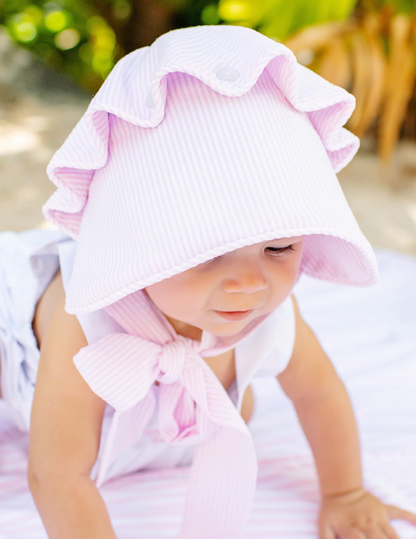 TBBC Beaufort Bonnet Pink Savannah Seersucker