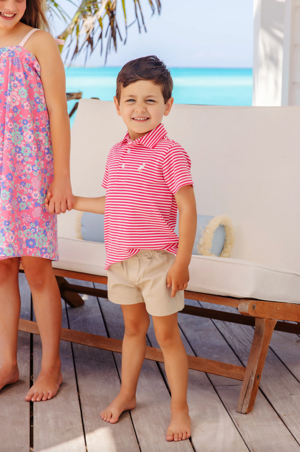 TBBC Prim & Proper Polo SS Palm Springs Punch Stripe/Multicolor -Pima