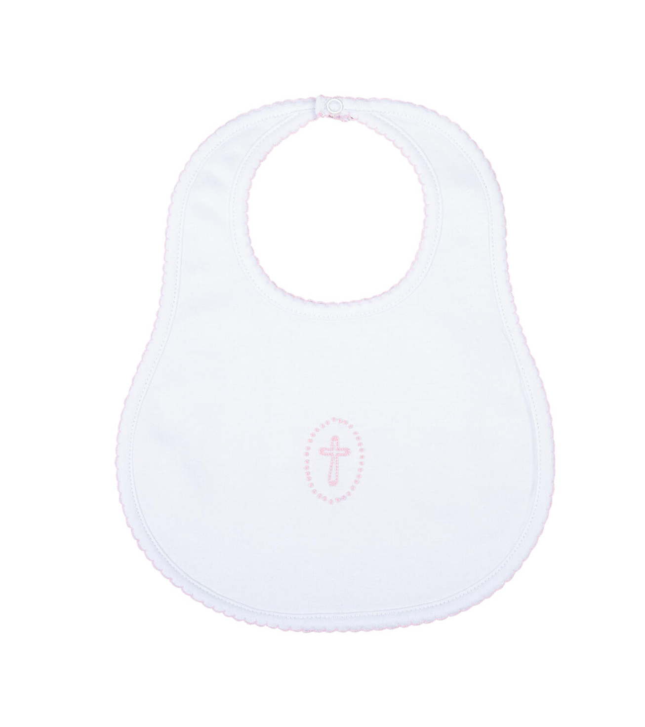 MB Blessed Emb Bib (Pink, Blue, or White)