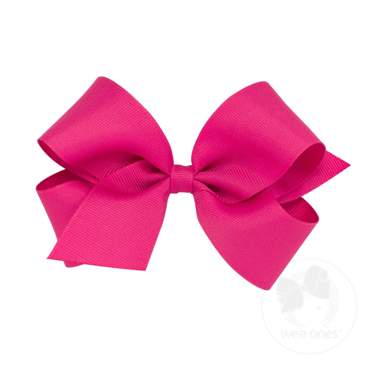 Medium Classic Grosgrain Hair Bow (Plain Wrap)- Wee Ones