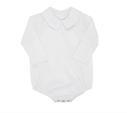 TBBC Peter Pan Collar Shirt/Onesie (Broadcloth) - Worth Ave White