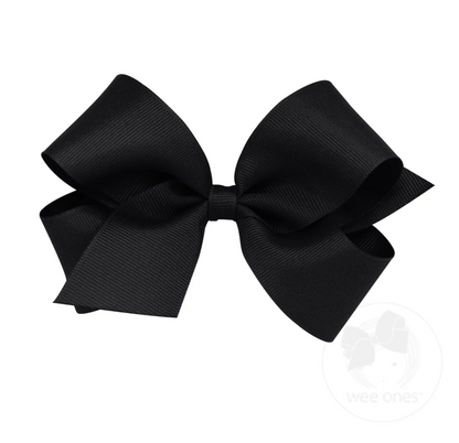 Medium Classic Grosgrain Hair Bow (Plain Wrap)- Wee Ones