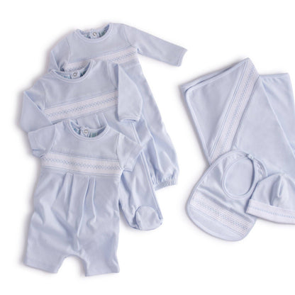 Feltman Baby Boy's Smocked Argyle Gown With Hat