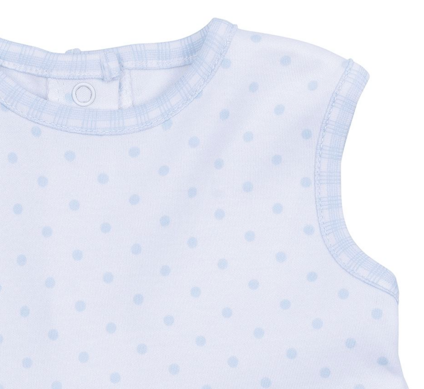 MB Gingham Dots Blue Sleeveless Bubble