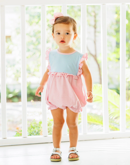 JB Ruby Bubble - Light Blue and Pink Stripe