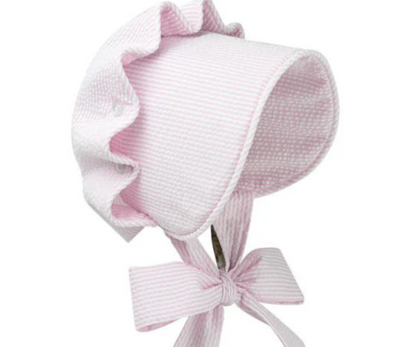 TBBC Beaufort Bonnet Pink Savannah Seersucker