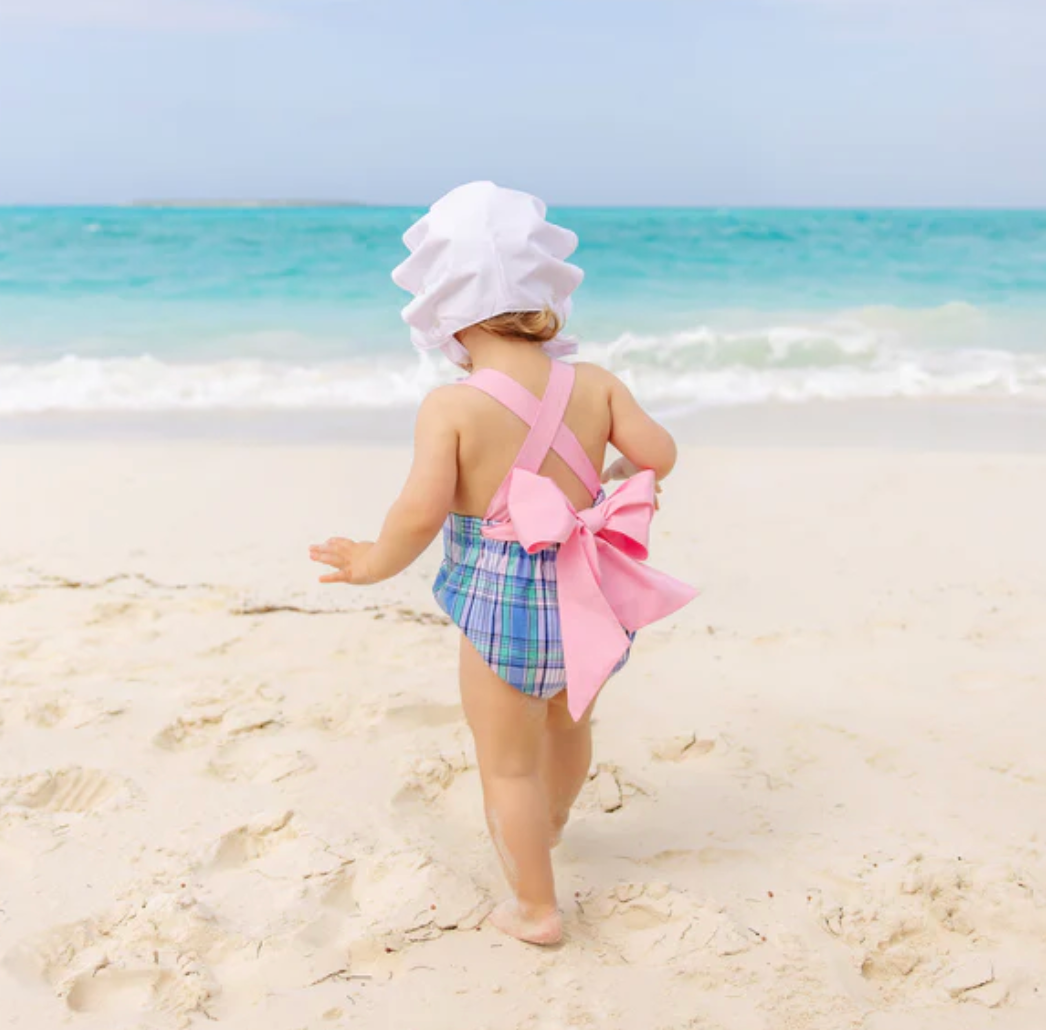 TBBC Sally Sunsuit Lauderdale Pier Plaid / Pier Party Pink Woven