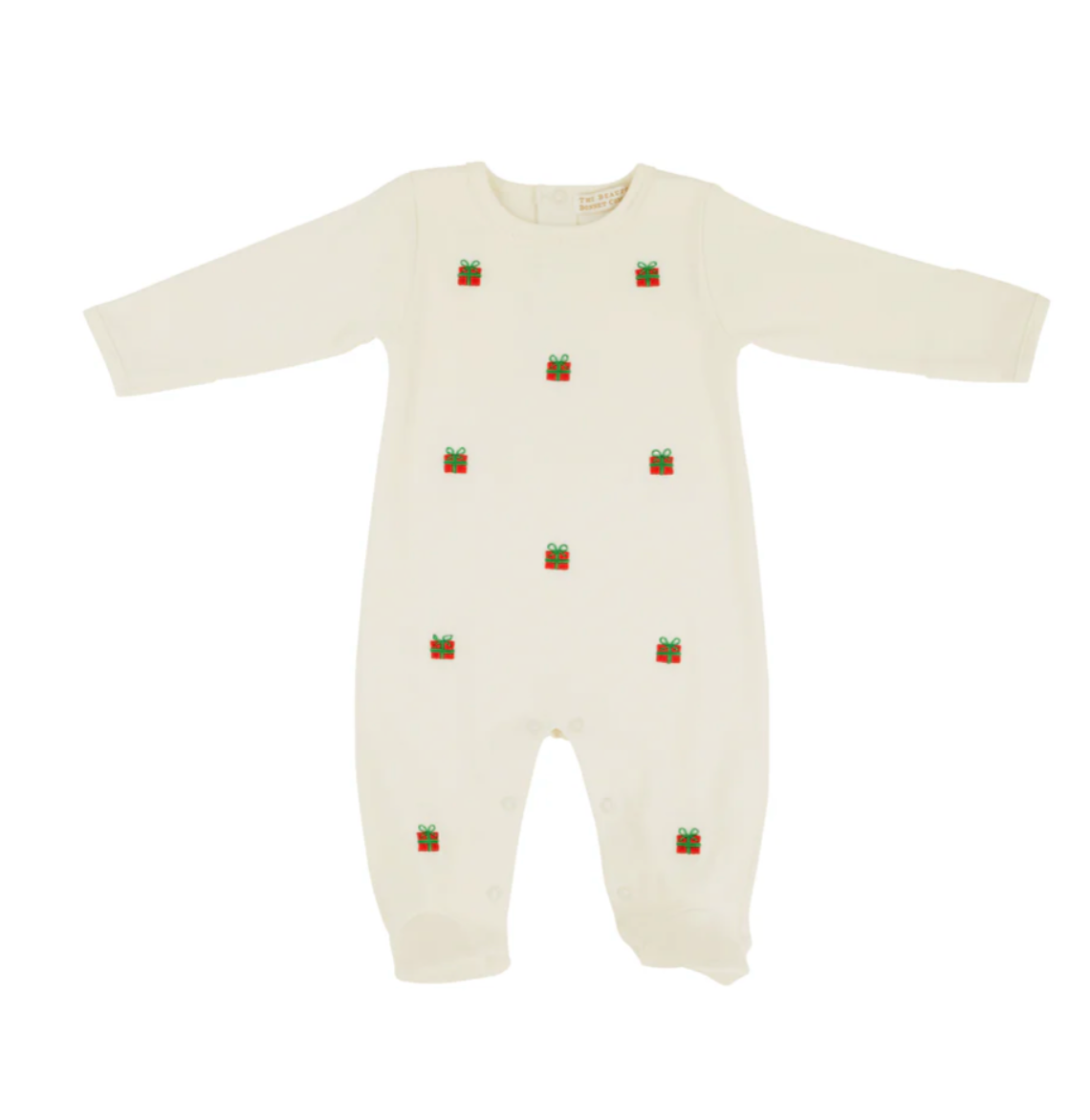 TBBC Rock Me Romper Palmetto Pearl with Present Embroidery (Unisex)