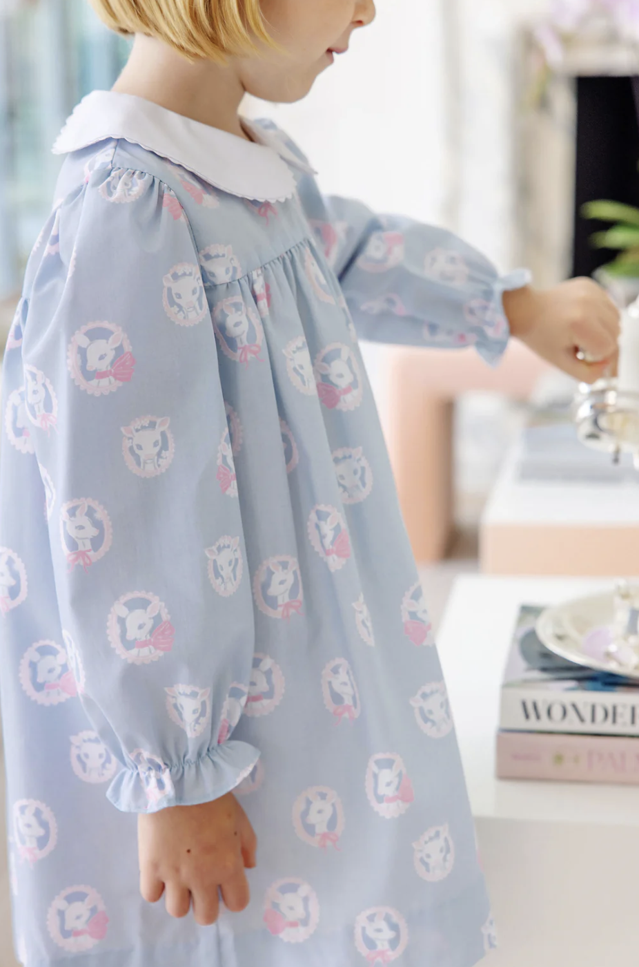 TBBC Long Sleeve Maerin Fitz Frock Dear Friends with Worth Avenue White